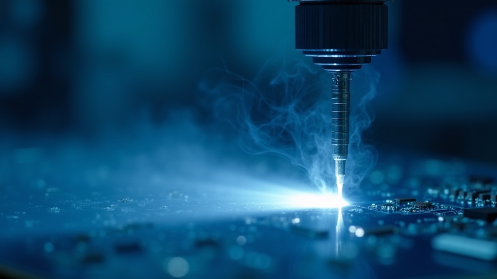Odciąg oparów lutowniczych BOFA przy stanowisku lutowania elektroniki