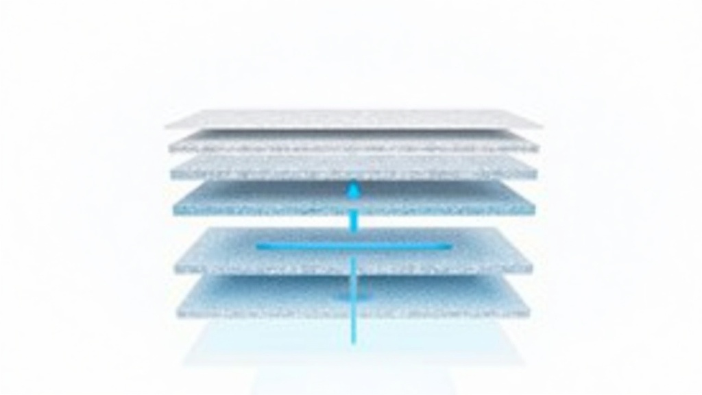 Przekroj filtra HEPA przemyslowego - warstwy filtracji oparow laserowych